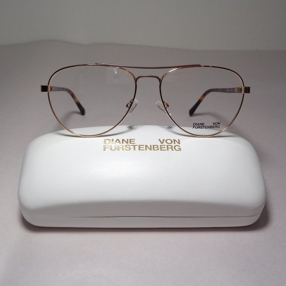 Diane Von Furstenberg Accessories - Diane von Furstenberg DVF8069 Gold New Women's Eyeglass Frames Eyeglasses